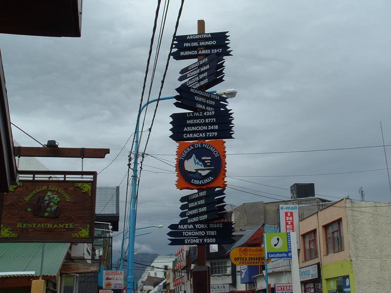 Ushuaia cartello chilometrico