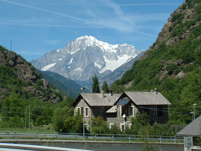 monte Bianco visto da Arvier